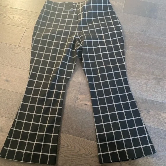 NWT Inc Capri Cut Cropped Checkered Trouser Size12 - Picture 3 of 6